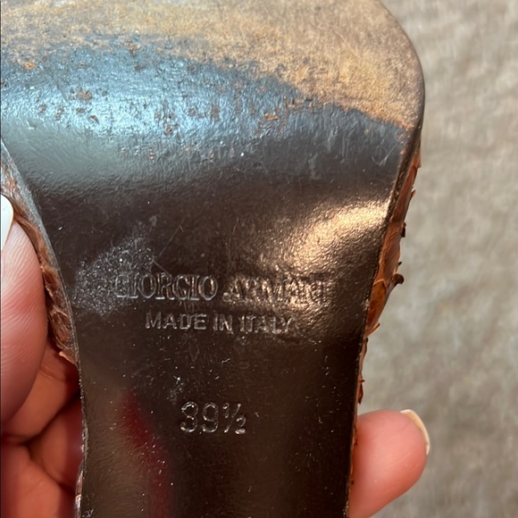 Giorgio Armani Brown Snakeskin Women Shoes - Picture 12 of 14